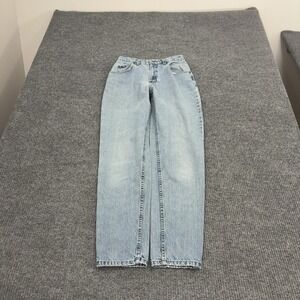 Vintage Lee Jeans Womens 27 Light Wash Denim High Rise Tapered Mom Jeans Retro